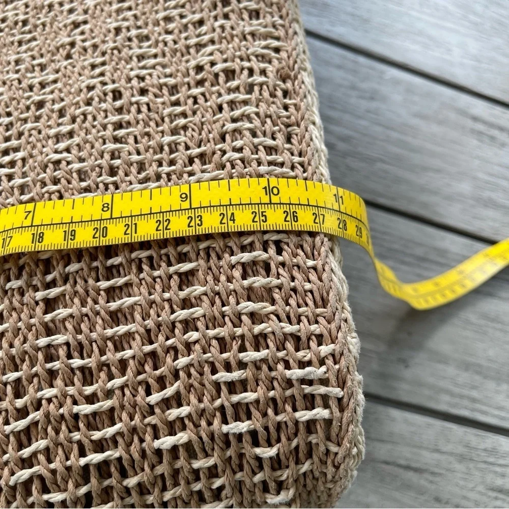 Brighton Woven Straw & Leather Satchel Tote Bag - Picture 7 of 8